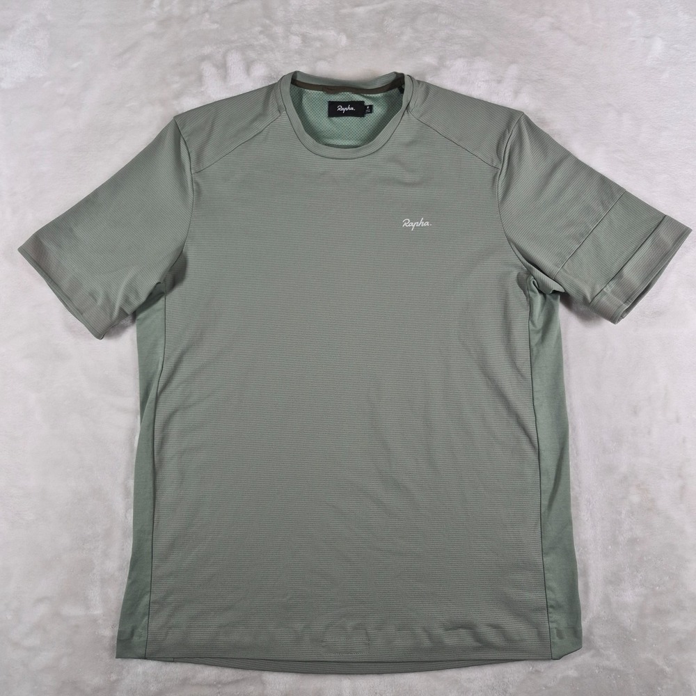 Rapha Technical T Shirt Men's Medium Green Short Sleeve Casual Cycling Biking